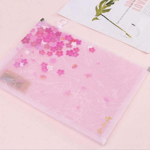 Pretty Sakura Cherry Blossoms Kawaii A4 File Folder - 8 - Kawaii Mix