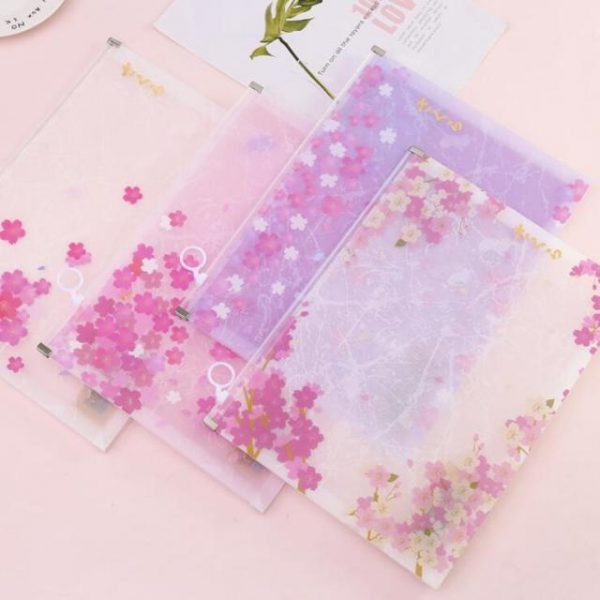 Pretty Sakura Cherry Blossoms Kawaii A4 File Folder - 2 - Kawaii Mix