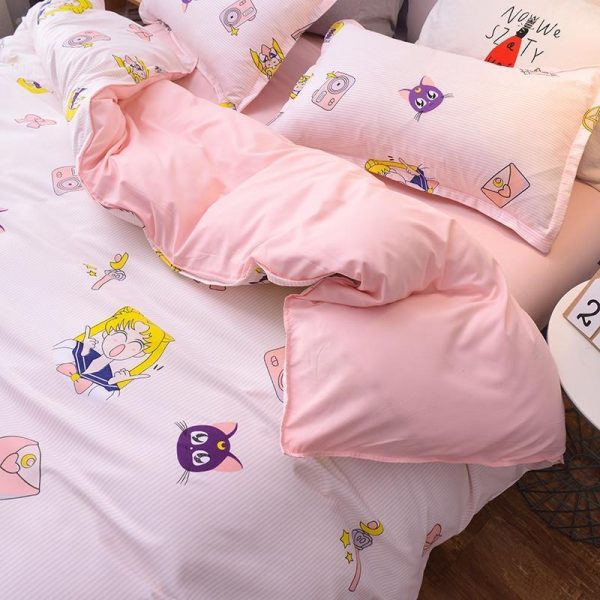 3/4pcs set Kawaii Anime Cotton Bedding Set - 3 - Kawaii Mix