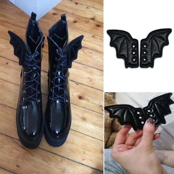 Bat Wing Shoe Lace Charm - 2 - Kawaii Mix