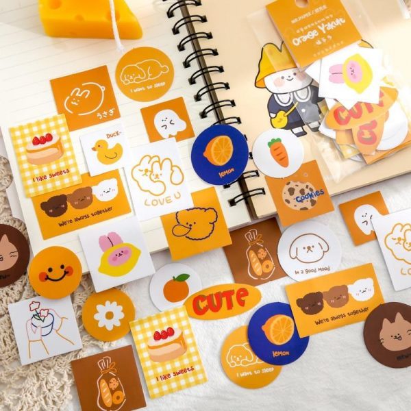 40Pcs Cute Cute Farm Scrapbook Stickers - 9 - Kawaii Mix