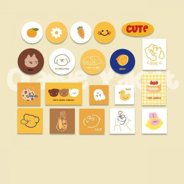 40Pcs Cute Cute Farm Scrapbook Stickers - 6 - Kawaii Mix