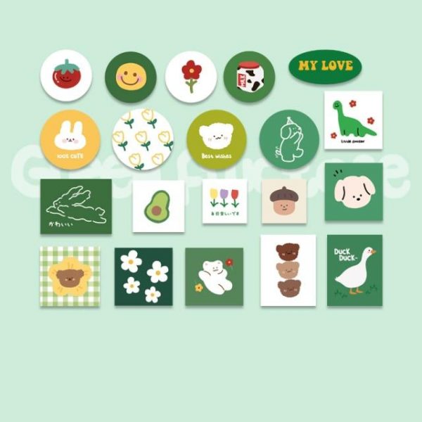 40Pcs Cute Cute Farm Scrapbook Stickers - 3 - Kawaii Mix