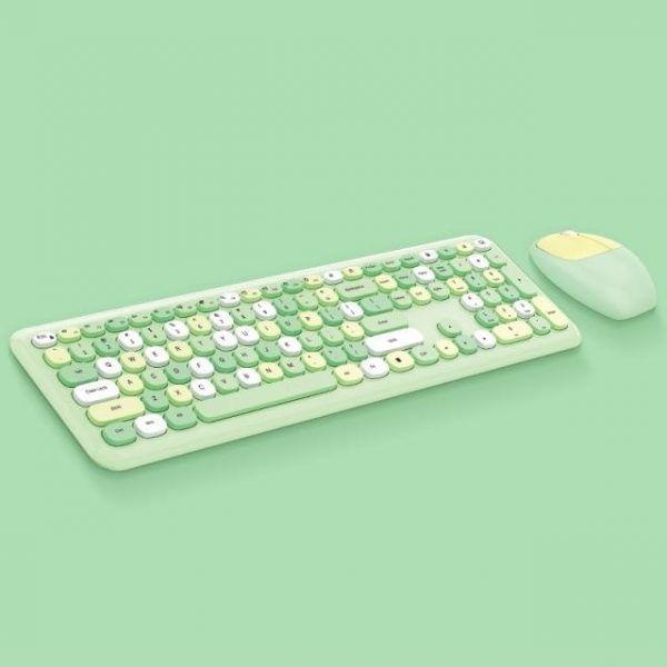 Macaron Wireless Keyboard and Mouse Set - 4 - Kawaii Mix