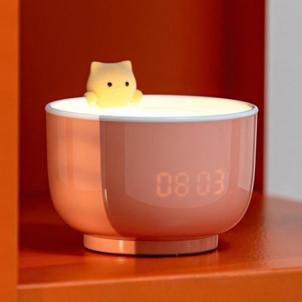 LED Cute Teacup Cat alarm clock light - 4 - Kawaii Mix