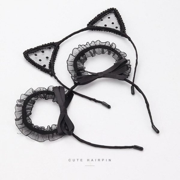 Kitty Ears Lace Headband - 18 - Kawaii Mix