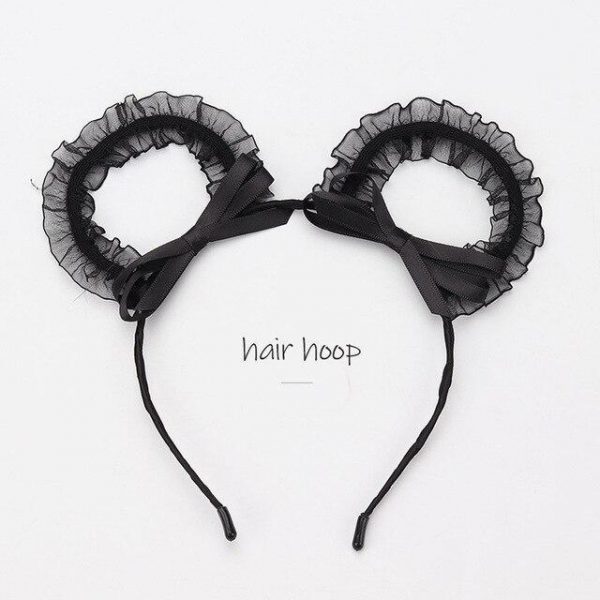 Kitty Ears Lace Headband - 3 - Kawaii Mix