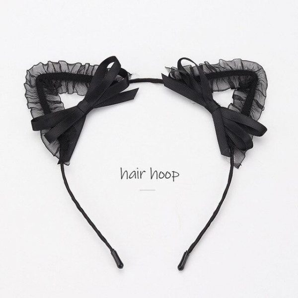 Kitty Ears Lace Headband - 12 - Kawaii Mix