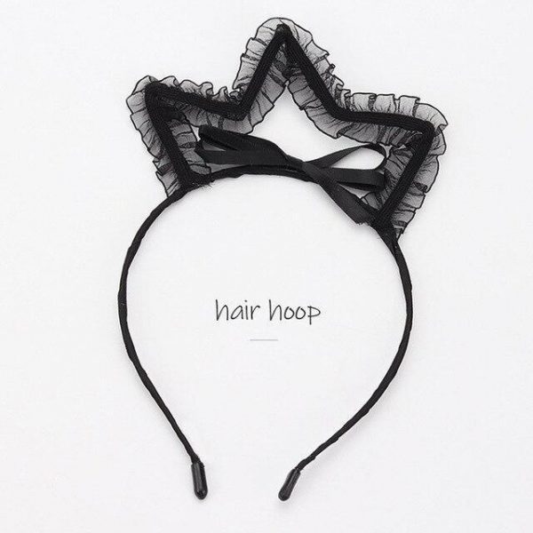 Kitty Ears Lace Headband - 19 - Kawaii Mix