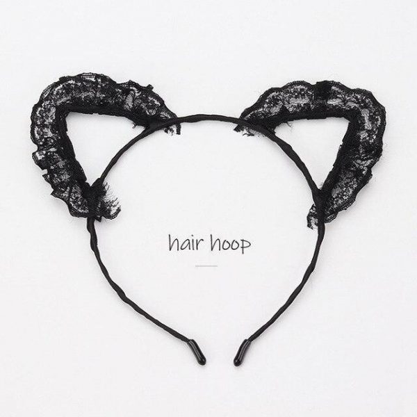 Kitty Ears Lace Headband - 17 - Kawaii Mix