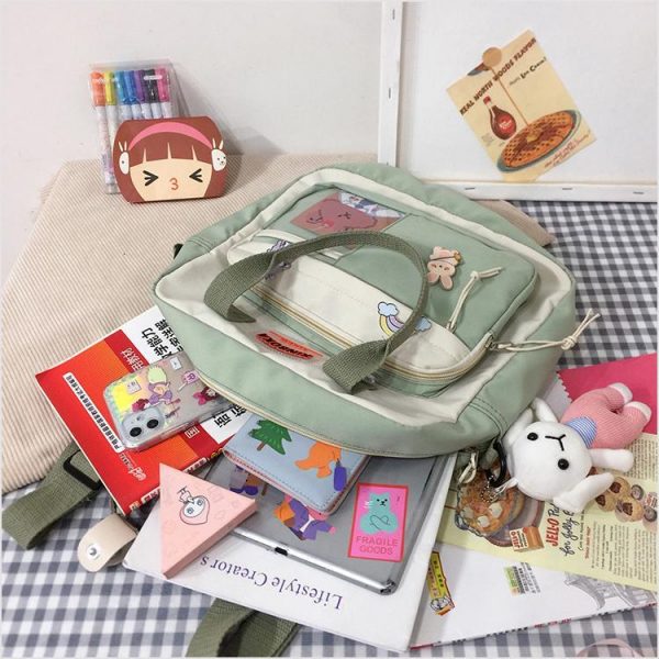 Softly Kawaii Satchel Pocket Schoolbag - 18 - Kawaii Mix