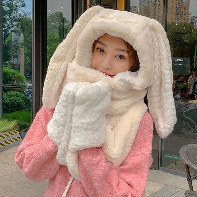 3 in 1 Fluffy Bunny Gloves Scarf Hat - 3 - Kawaii Mix