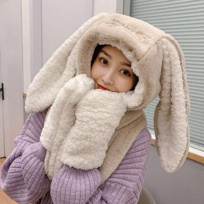 3 in 1 Fluffy Bunny Gloves Scarf Hat - 4 - Kawaii Mix