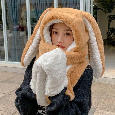 3 in 1 Fluffy Bunny Gloves Scarf Hat - 6 - Kawaii Mix