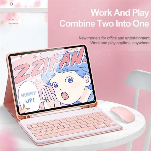 iPad 7th Generation Case with Backlit Keyboard - 2 - Kawaii Mix