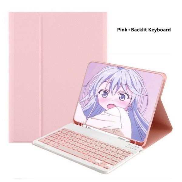 iPad 7th Generation Case with Backlit Keyboard - 3 - Kawaii Mix