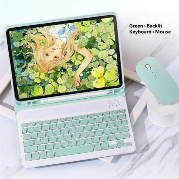 iPad 7th Generation Case with Backlit Keyboard - 11 - Kawaii Mix