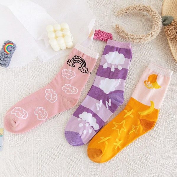 Pastel Sky Cute Socks - 18 - Kawaii Mix