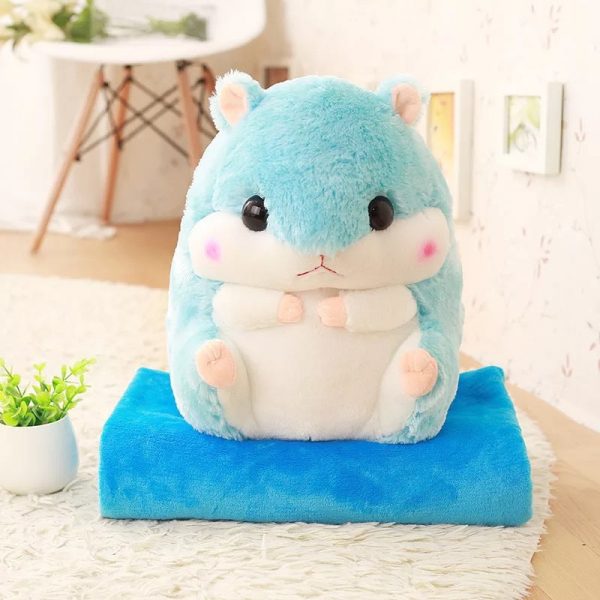 Cute Hamster plush with blanket - 4 - Kawaii Mix