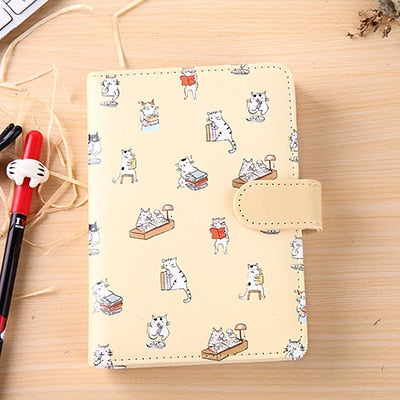 Cute Kawaii Cat Leather Notebook - 3 - Kawaii Mix