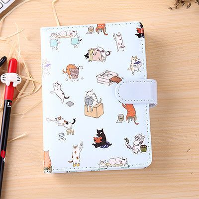 Cute Kawaii Cat Leather Notebook - 2 - Kawaii Mix