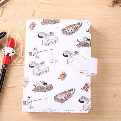 Cute Kawaii Cat Leather Notebook - 8 - Kawaii Mix