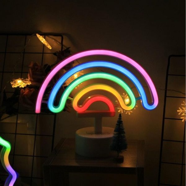 Rainbow Neon Night Light - 2 - Kawaii Mix
