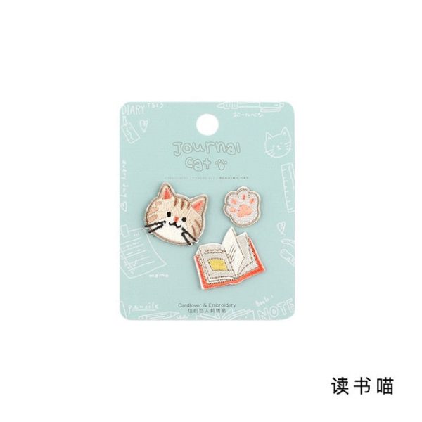 3pcs Cute Cat Iron on Patches - 7 - Kawaii Mix
