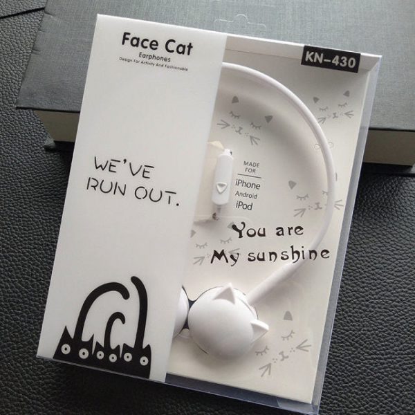 Face Cat Wired Headphones - 2 - Kawaii Mix