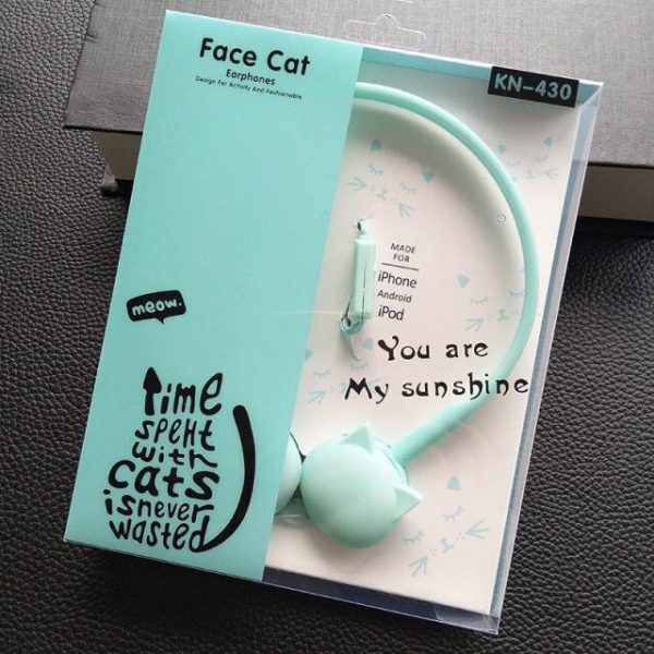 Face Cat Wired Headphones - 5 - Kawaii Mix