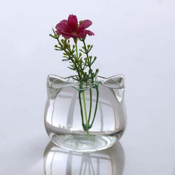 Cat Shaped Glass Vase - 1 - Kawaii Mix
