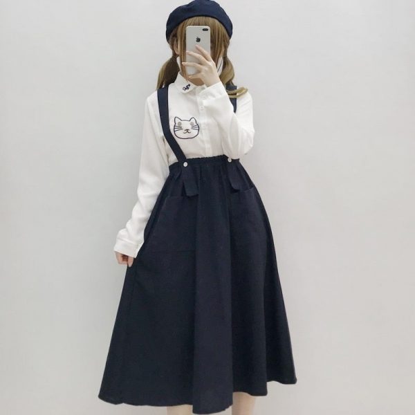 Whisper Suspender Mori Dress One Size - 1 - Kawaii Mix