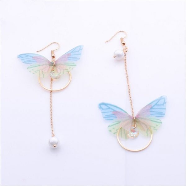 Pastel Butterfly Earrings - 4 - Kawaii Mix
