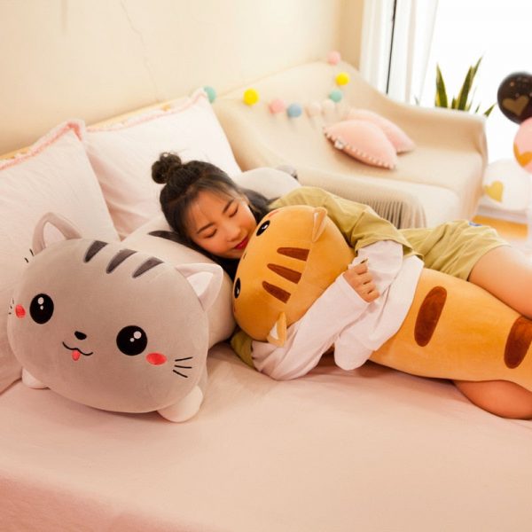 50/130cm Bed Cuddle Kitty Cat Plushie - 1 - Kawaii Mix