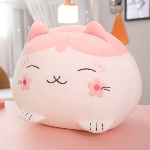 Cherry Blossom Kitty Pillows - 2 - Kawaii Mix