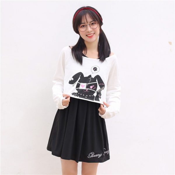 Yami Bunny 2Pcs Sweater Skirt Dress M - L - 1 - Kawaii Mix