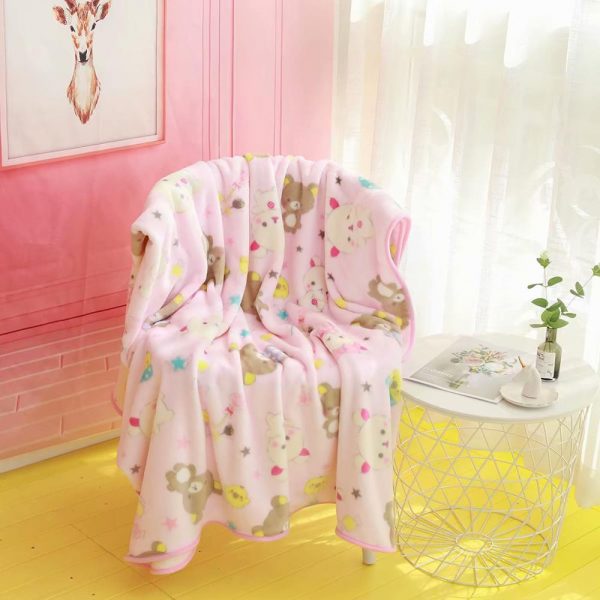 Kawaii Bear Flannel Blanket / Pillow Case - 1 - Kawaii Mix