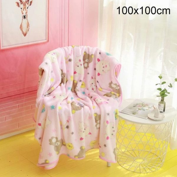 Kawaii Bear Flannel Blanket / Pillow Case - 5 - Kawaii Mix