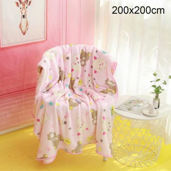 Kawaii Bear Flannel Blanket / Pillow Case - 7 - Kawaii Mix