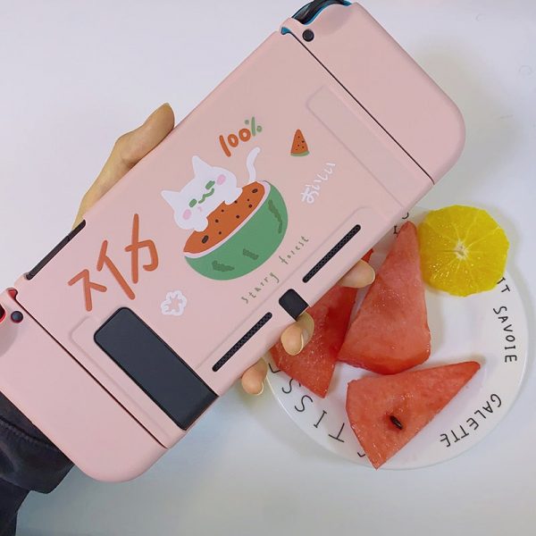 Starry Forest watermelon cat Kawaii Soft Switch Case - 1 - Kawaii Mix