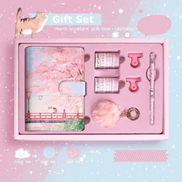 Cherry Blossoms Sakura Diary Gift Set - 5 - Kawaii Mix