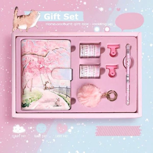 Cherry Blossoms Sakura Diary Gift Set - 7 - Kawaii Mix