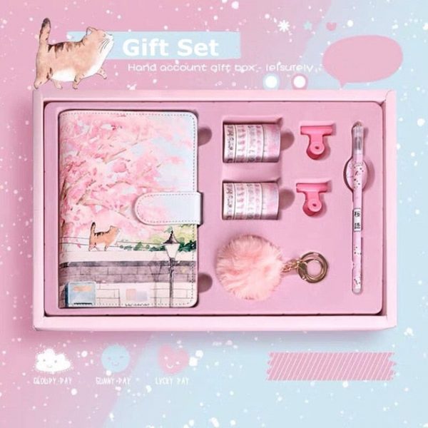 Cherry Blossoms Sakura Diary Gift Set - 3 - Kawaii Mix