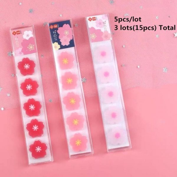 6pcs Kawaii Fruity Sakura Erasers - 9 - Kawaii Mix