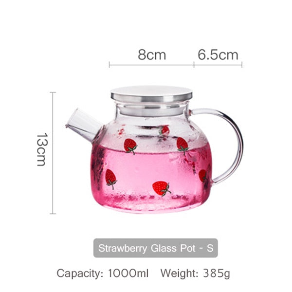 Kawaii Strawberry Glass Water Jug + Cup - 8 - Kawaii Mix