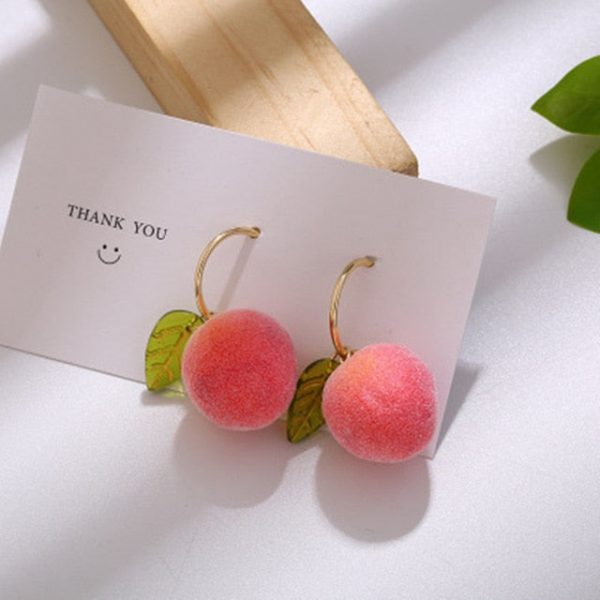 Sugar Peach Earrings - 6 - Kawaii Mix