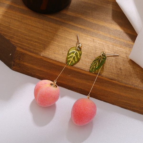 Sugar Peach Earrings - 2 - Kawaii Mix