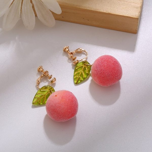 Sugar Peach Earrings - 3 - Kawaii Mix