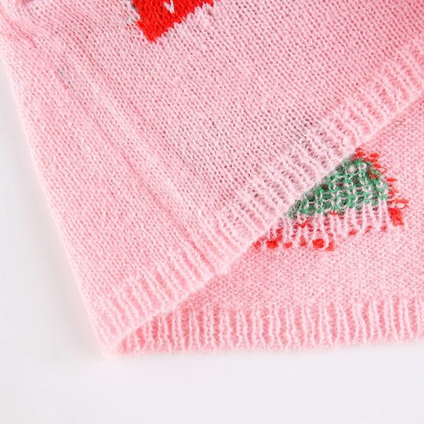 Strawberry Knit Vest - 6 - Kawaii Mix
