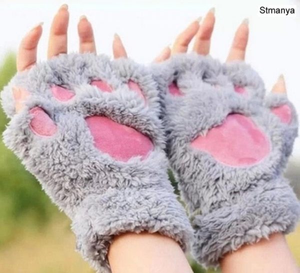 Fluffy Cat Paw Gloves - 8 - Kawaii Mix